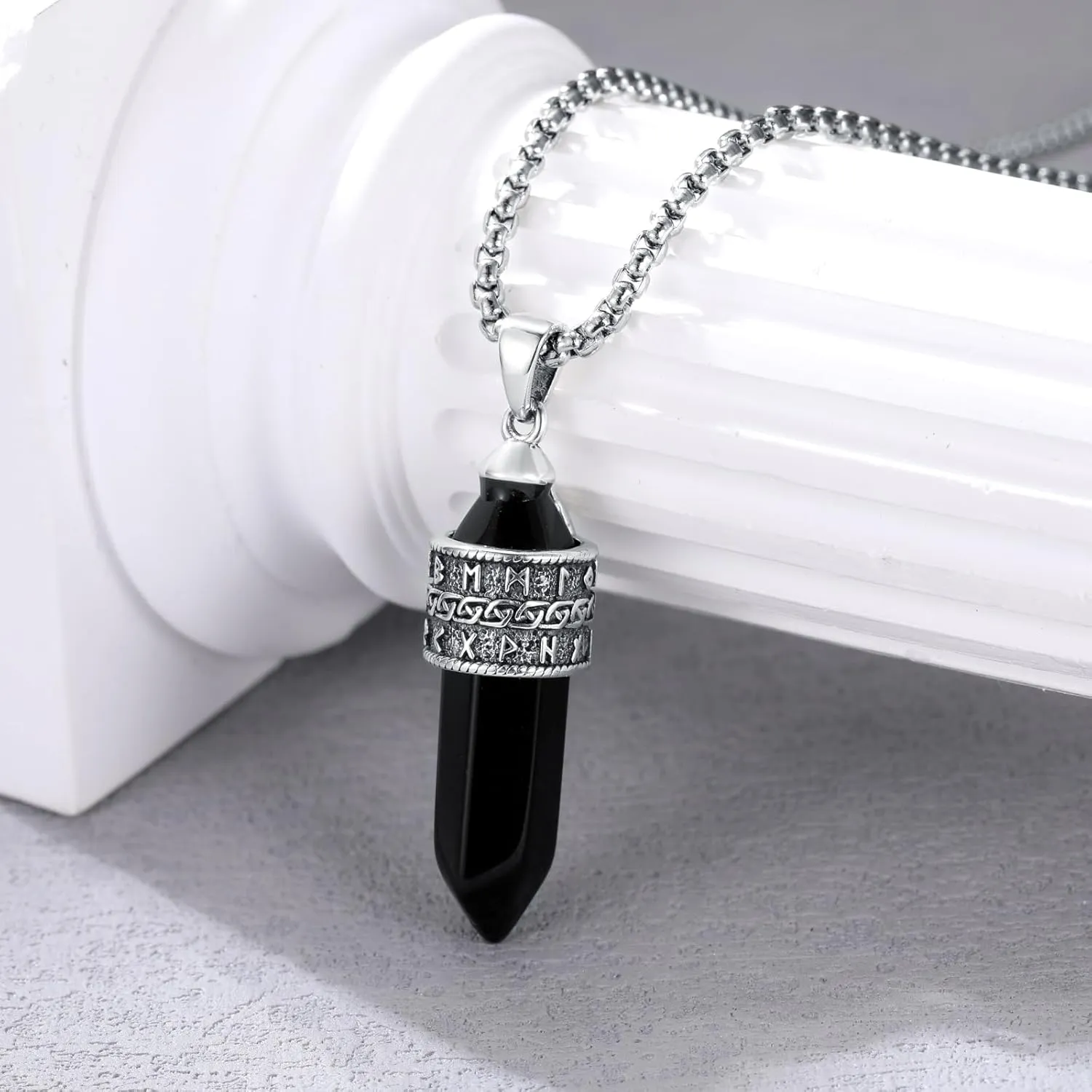 Viking Necklace 925 Sterling Silver Norse Nordic Jewelry for Men