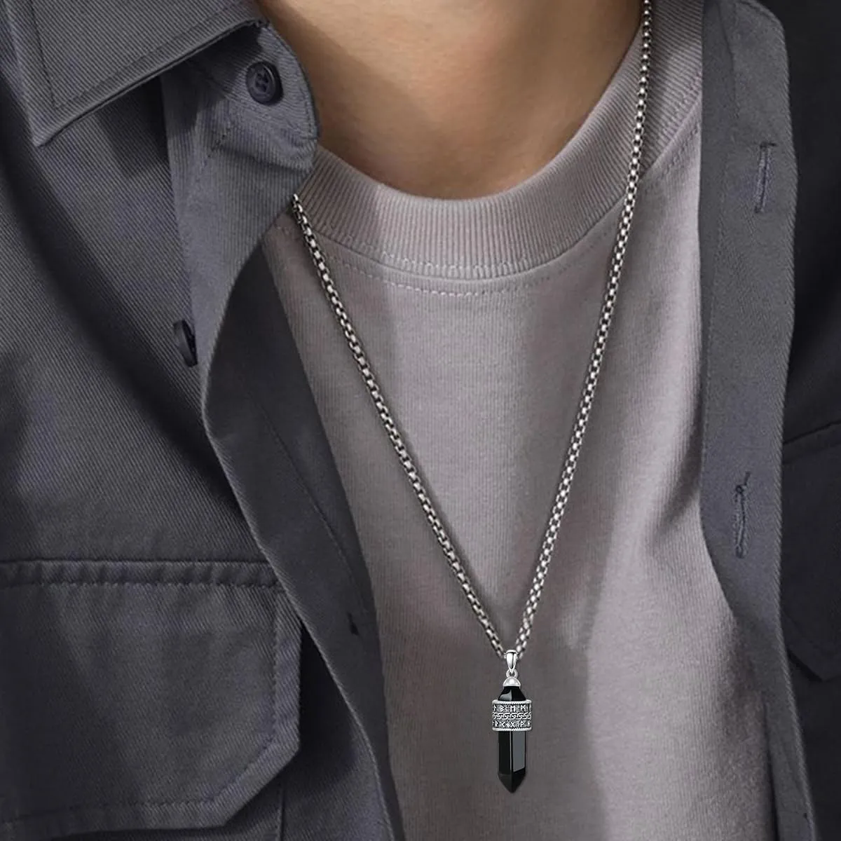 Viking Necklace 925 Sterling Silver Norse Nordic Jewelry for Men