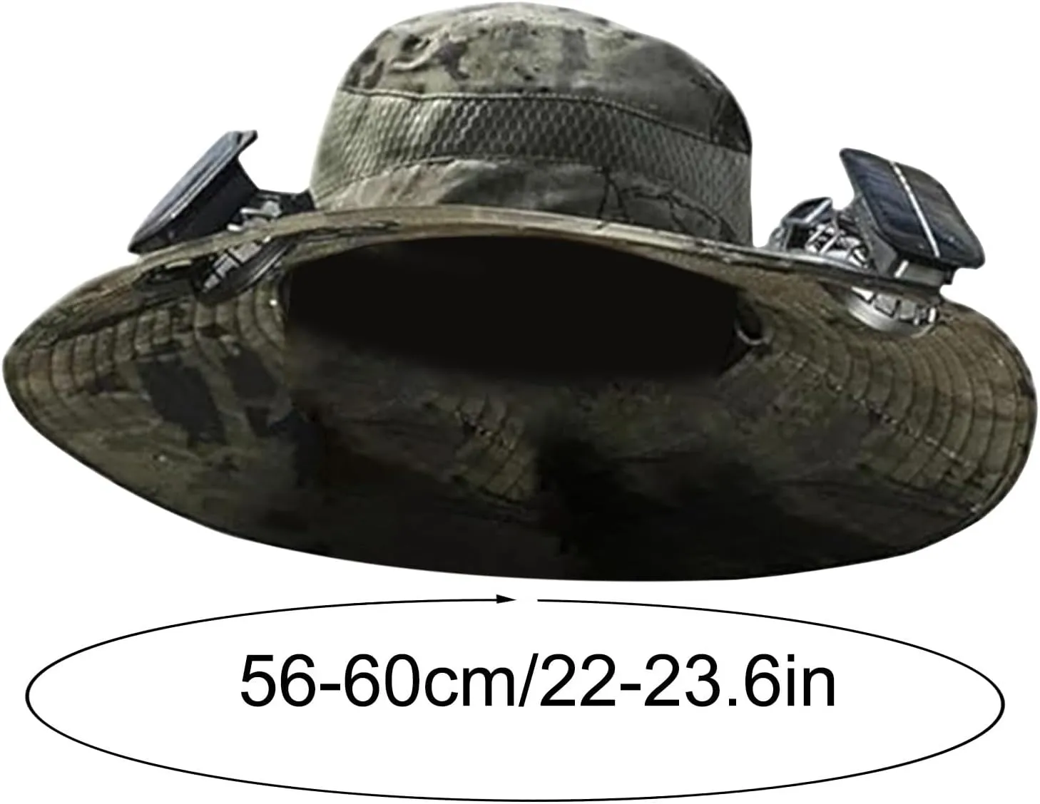 Wide Brim Solar Fan Hat for Men Women, Hat with Fans Solar Power, Removable & USB Charging Fan, Sun Hats Fishing