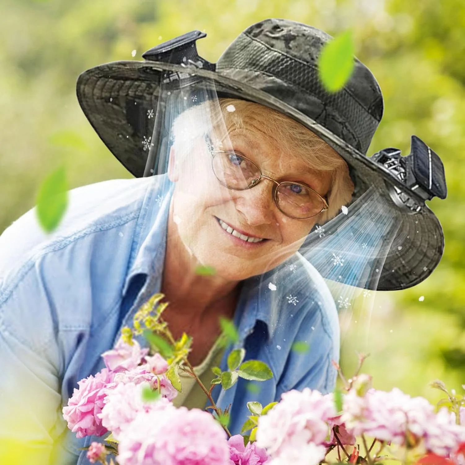 Wide Brim Solar Fan Hat for Men Women, Hat with Fans Solar Power, Removable & USB Charging Fan, Sun Hats Fishing