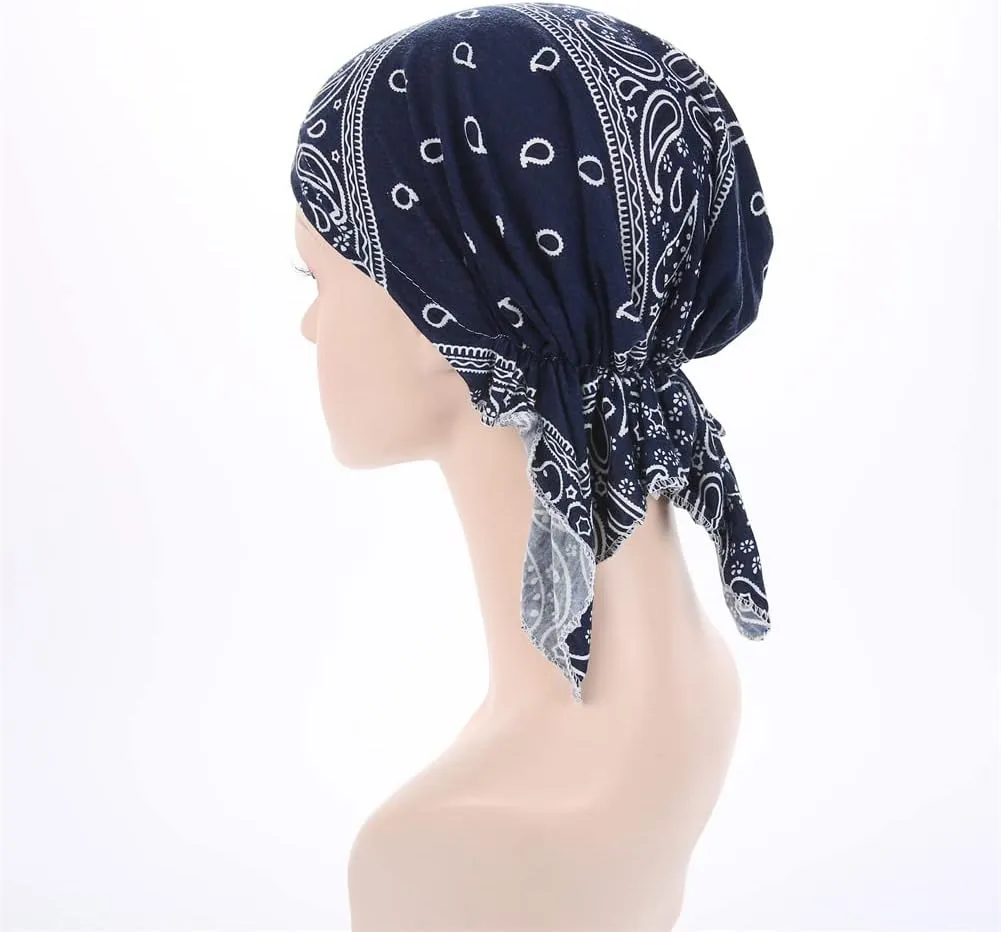 Women's Pre Tied Bandana Turban Head Scarf Chemo Beanie Headwraps Headwear Hair Hair Loss
