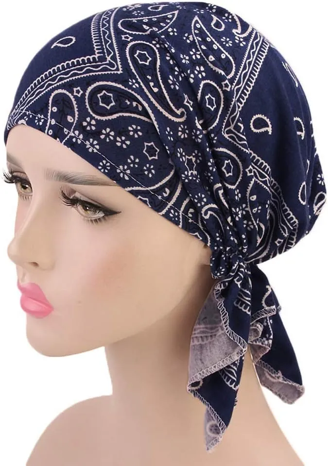 Women's Pre Tied Bandana Turban Head Scarf Chemo Beanie Headwraps Headwear Hair Hair Loss