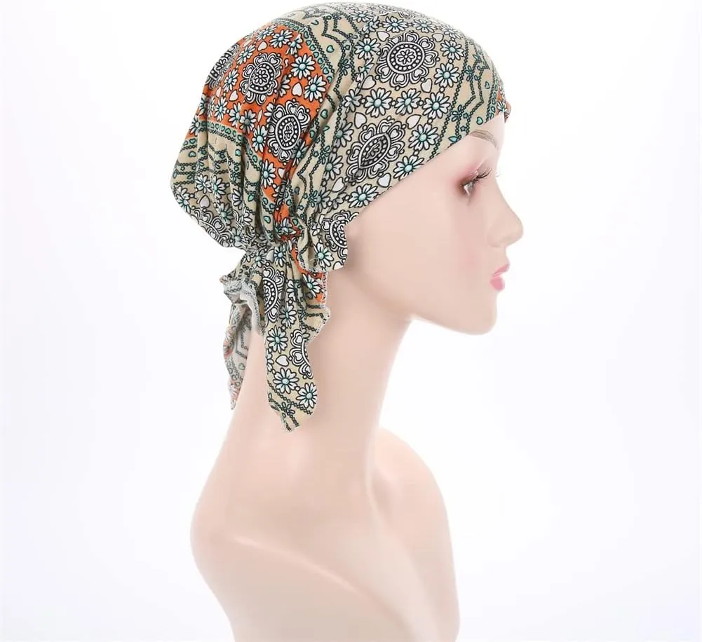 Women's Pre Tied Bandana Turban Head Scarf Chemo Beanie Headwraps Headwear Hair Hair Loss