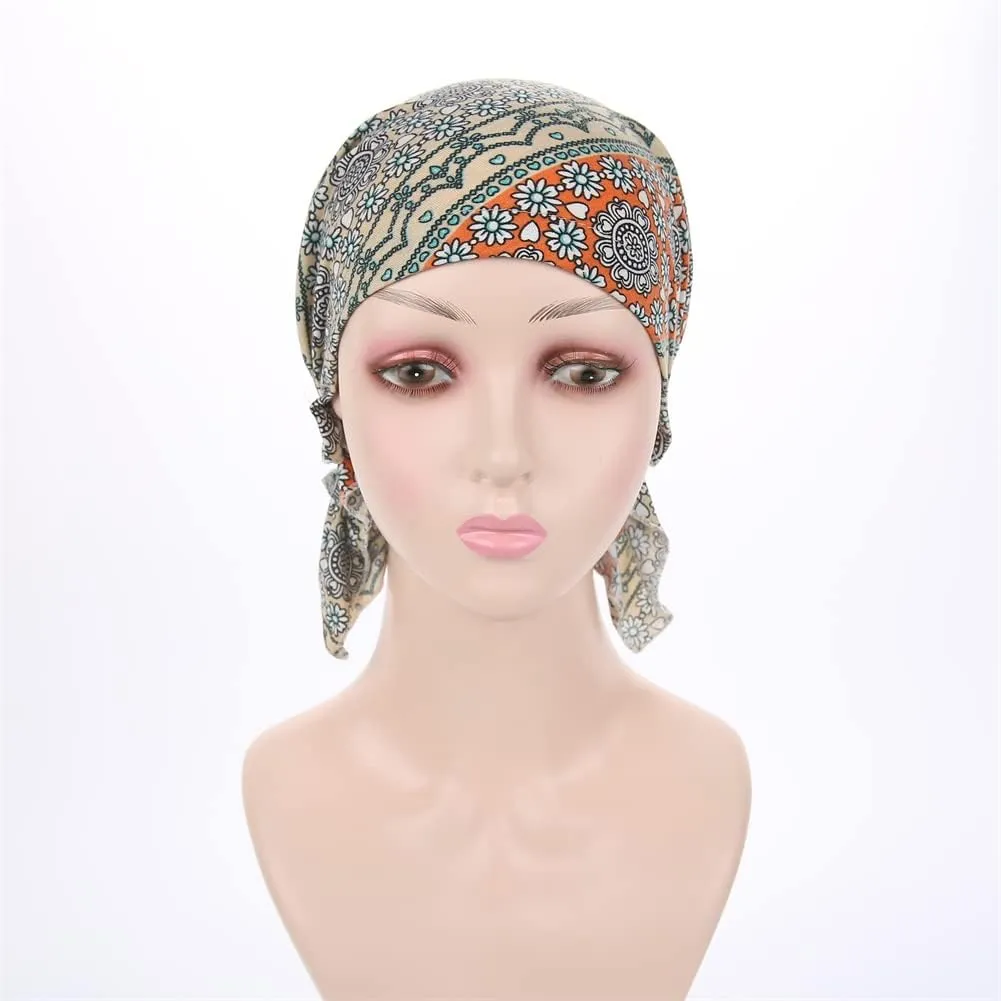 Women's Pre Tied Bandana Turban Head Scarf Chemo Beanie Headwraps Headwear Hair Hair Loss