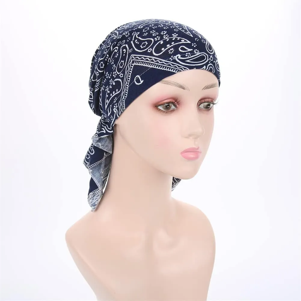 Women's Pre Tied Bandana Turban Head Scarf Chemo Beanie Headwraps Headwear Hair Hair Loss