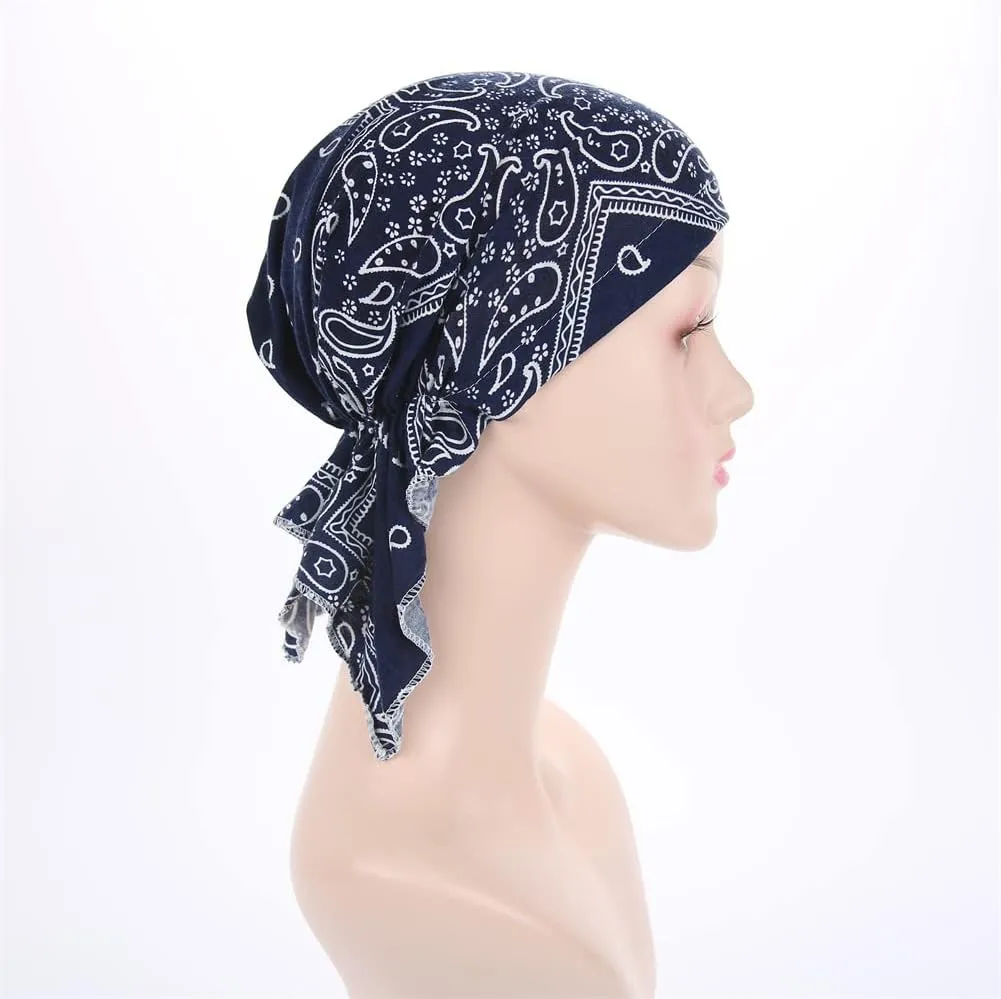 Women's Pre Tied Bandana Turban Head Scarf Chemo Beanie Headwraps Headwear Hair Hair Loss