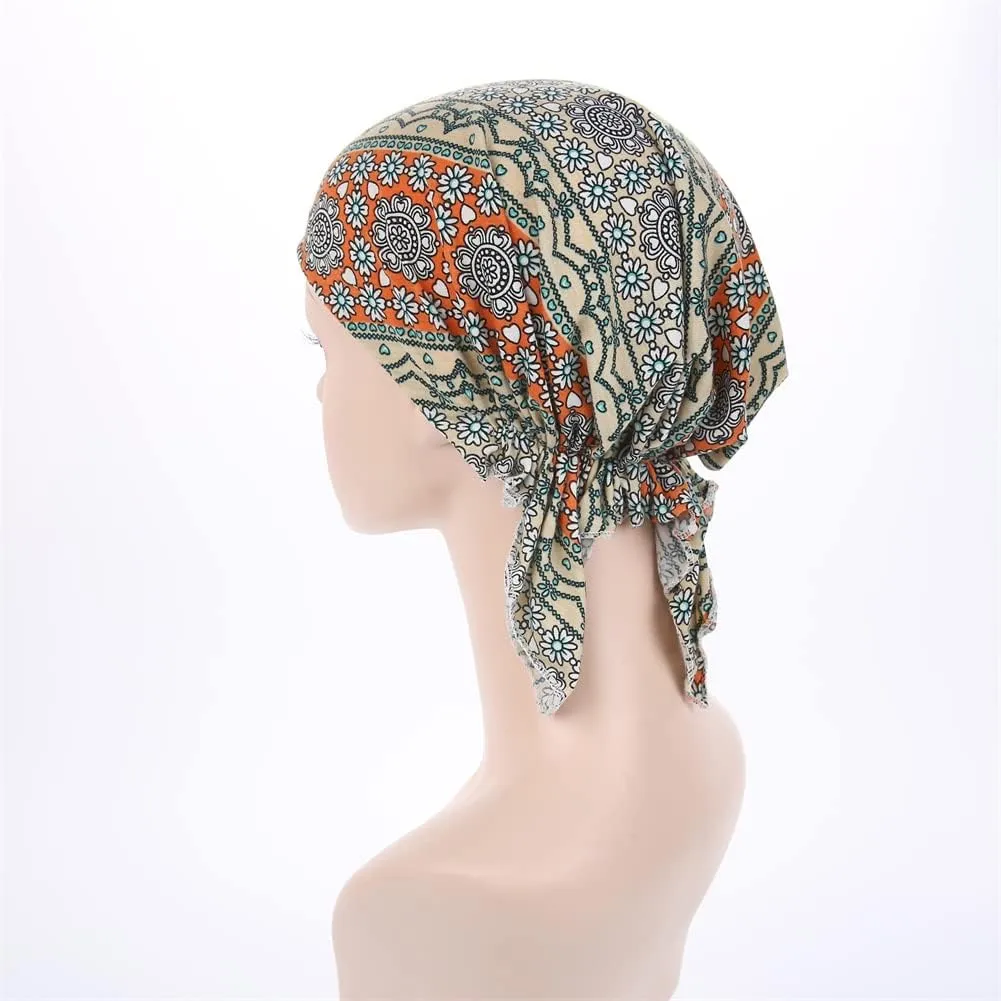 Women's Pre Tied Bandana Turban Head Scarf Chemo Beanie Headwraps Headwear Hair Hair Loss