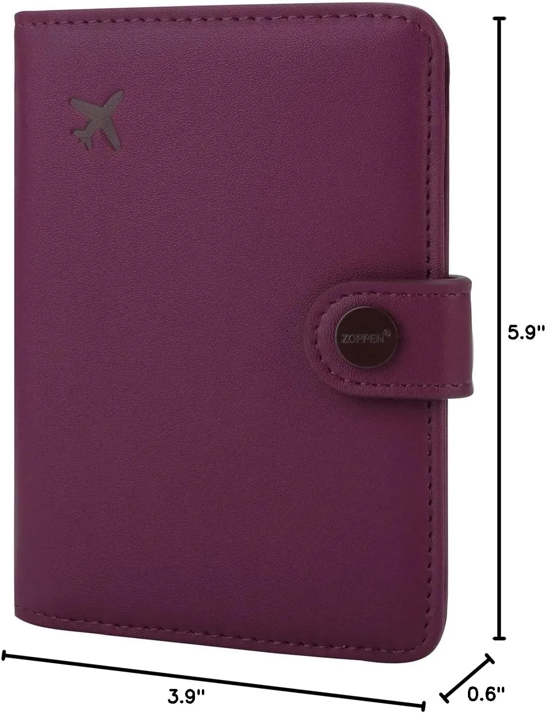ZOPPEN Passport Holder Women, Passport Cover Travel Wallet Rfid Blocking Passport Wallet Cover Case Travel Essentials Document Organizer, Grape Purple